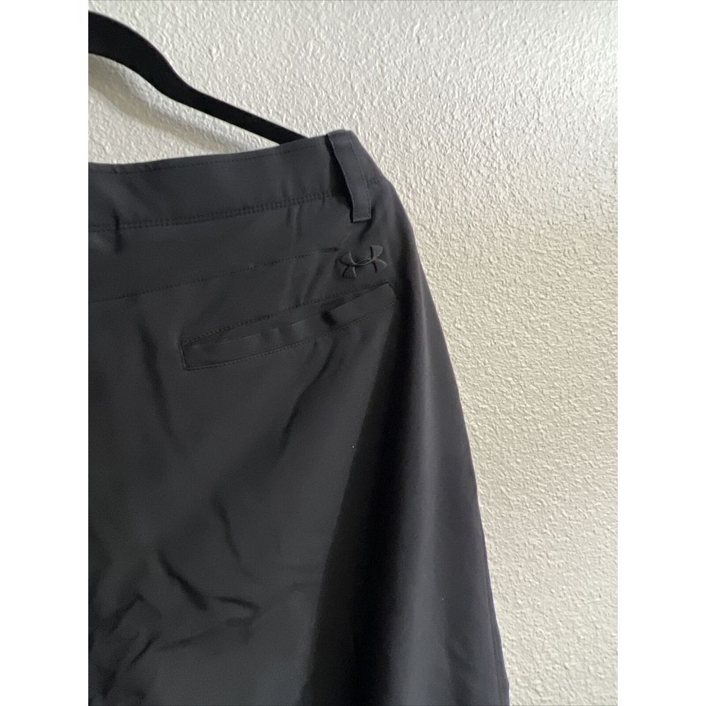 Under Armour Golf Mens 36x32 All Season Gear Black Flat Front Chino‎ Pants - Picture 4 of 6